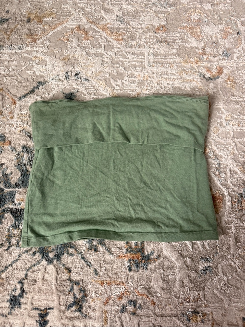 American Eagle Light Olive Green Strapless Tube Top